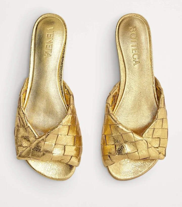 Bottega Veneta Leather Intrecciato Blink Mules - Image 5