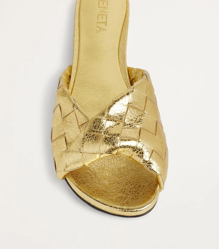 Bottega Veneta Leather Intrecciato Blink Mules - Image 6