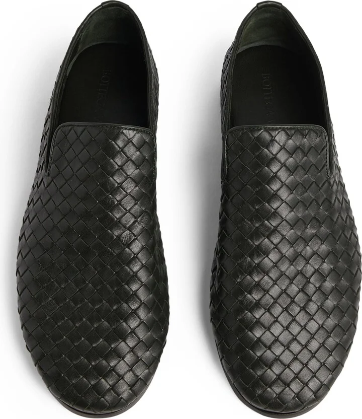 Bottega Veneta Leather Intrecciato Loafers - Image 3