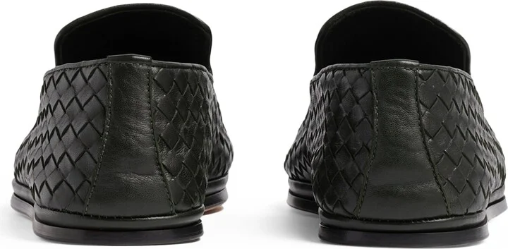 Bottega Veneta Leather Intrecciato Loafers - Image 4