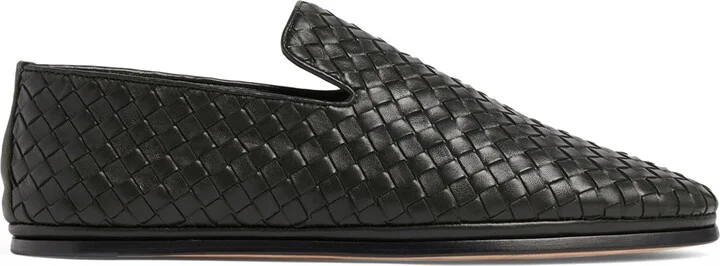 Bottega Veneta Leather Intrecciato Loafers