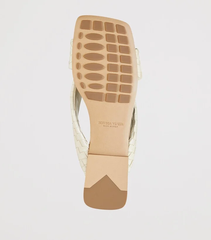 Bottega Veneta Leather Intrecciato Riva Flat Mules - Image 6