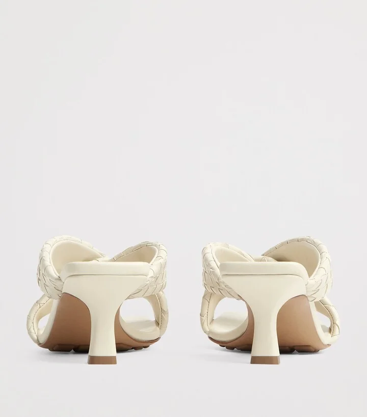 Bottega Veneta Leather Intrecciato Riva Mules 50 - Image 4