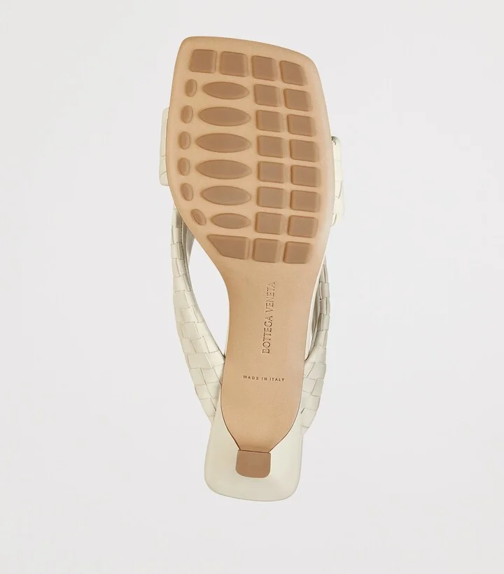 Bottega Veneta Leather Intrecciato Riva Mules 50 - Image 5