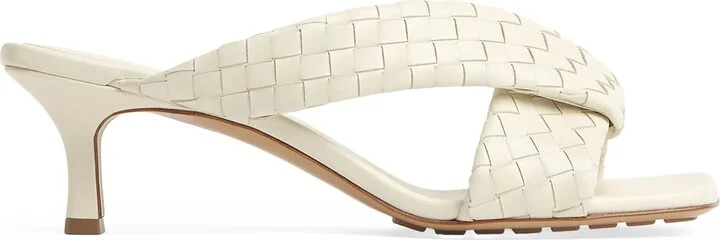 Bottega Veneta Leather Intrecciato Riva Mules 50