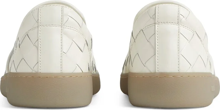 Bottega Veneta Leather Intrecciato Sawyer Sneakers - Image 2