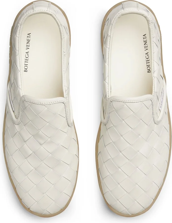 Bottega Veneta Leather Intrecciato Sawyer Sneakers - Image 3