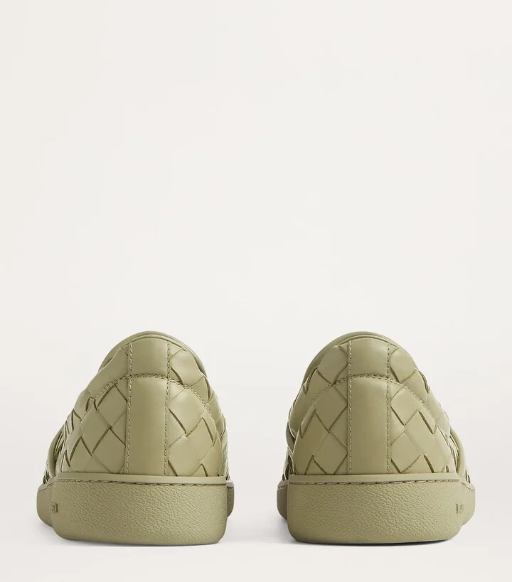 Bottega Veneta Leather Intrecciato Sawyer Sneakers - Image 4