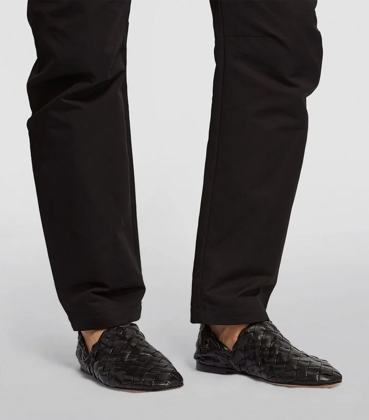 Bottega Veneta Leather Intrecciato Slippers - Image 2