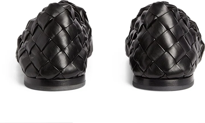 Bottega Veneta Leather Intrecciato Slippers - Image 4