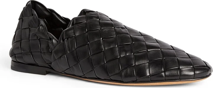 Bottega Veneta Leather Intrecciato Slippers - Image 5