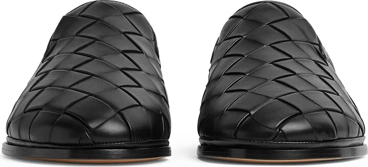 Bottega Veneta Leather Intrecciato Sunday Slippers - Image 4