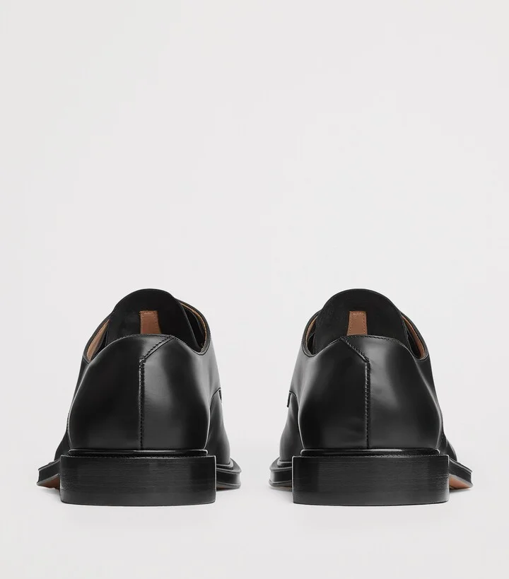 Bottega Veneta Leather Intrecciato-Toe James Oxford Shoes - Image 4