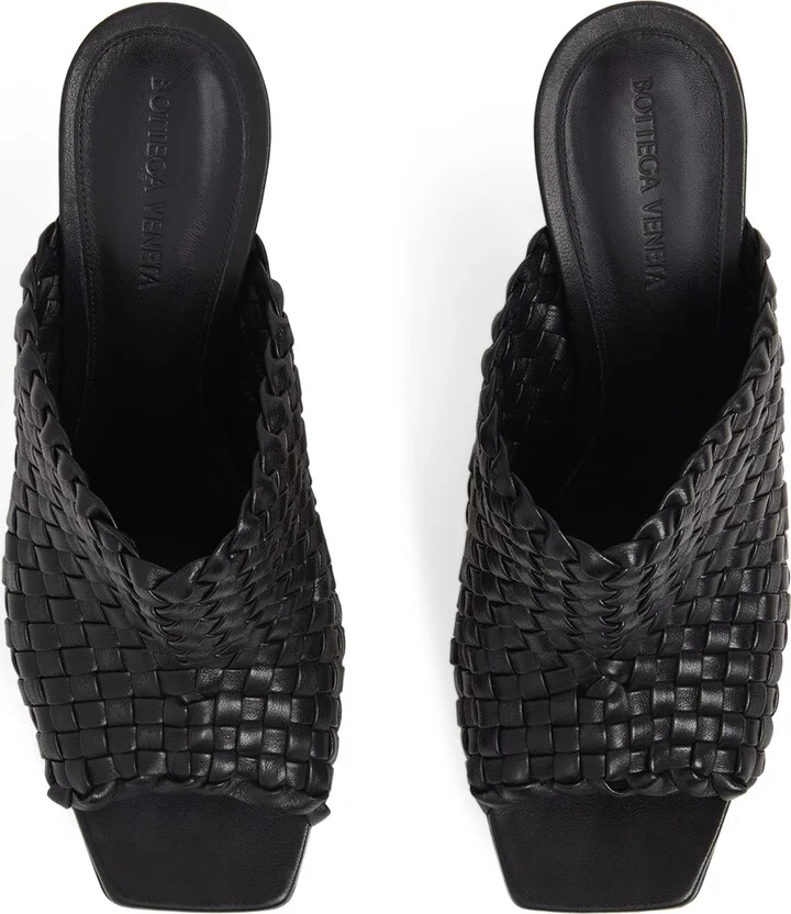 Bottega Veneta Leather Intreccio Knot Mules 90 - Image 3