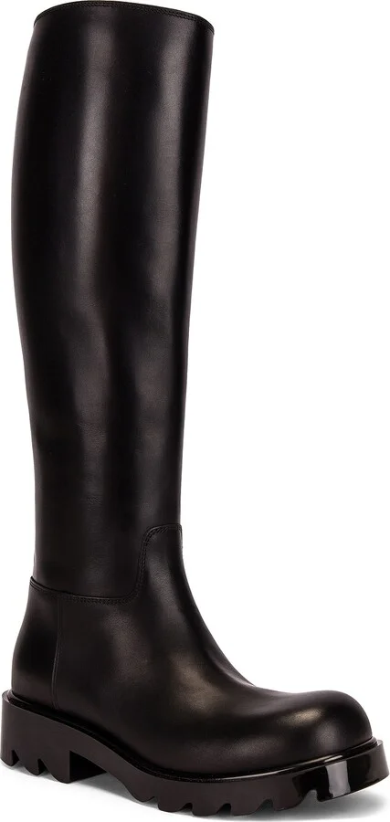 Bottega Veneta Leather Knee High Boots in Black - Image 2