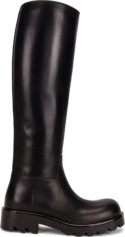 Bottega Veneta Leather Knee High Boots in Black