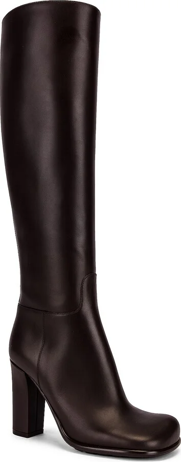Bottega Veneta Leather Knee High Boots in Brown - Image 2