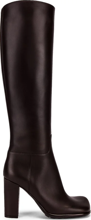 Bottega Veneta Leather Knee High Boots in Brown