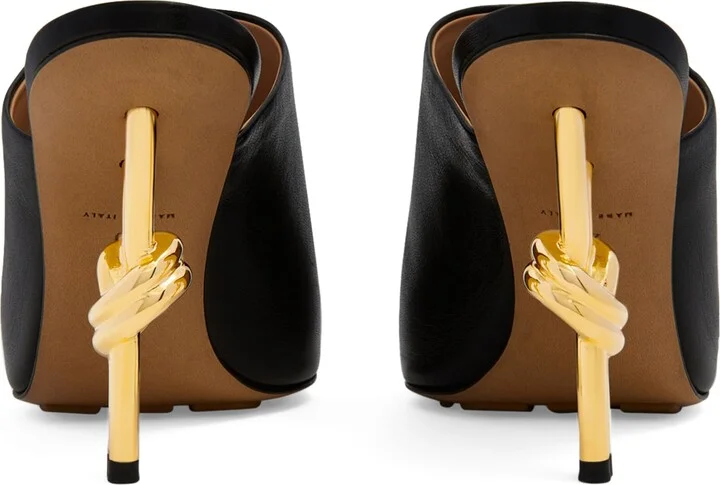 Bottega Veneta Leather Knot Mules 90 - Image 2