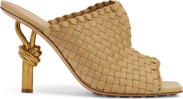 Bottega Veneta Leather Knot Mules 90