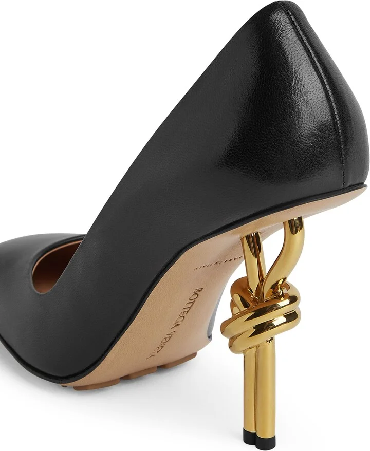 Bottega Veneta Leather Knot Pumps 90 - Image 6