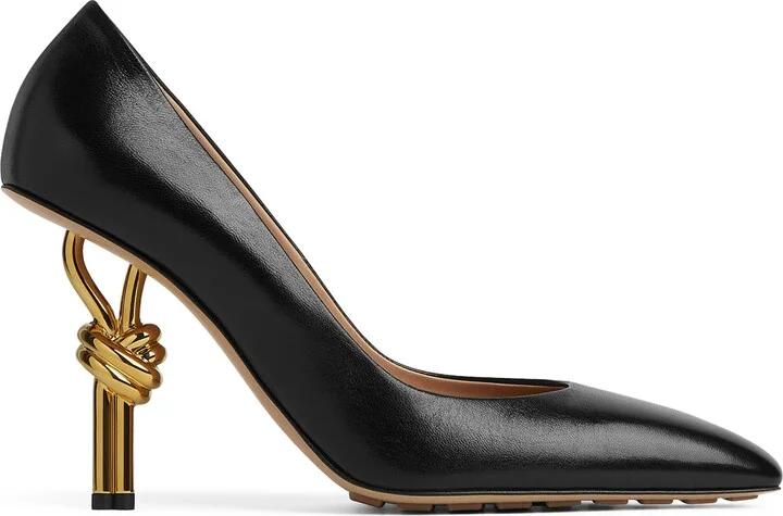 Bottega Veneta Leather Knot Pumps 90
