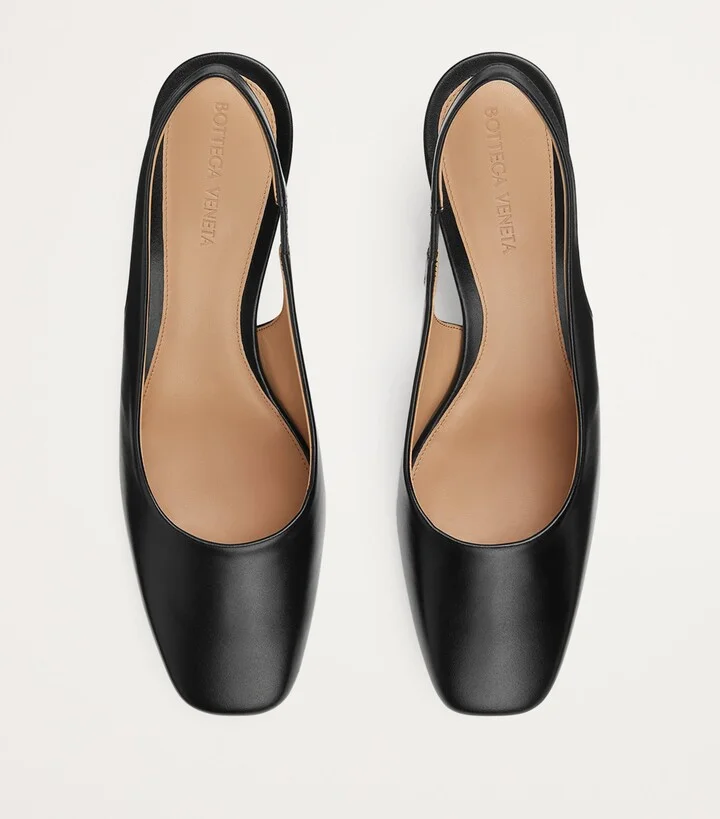 Bottega Veneta Leather Knot Slingback Pumps 45 - Image 3