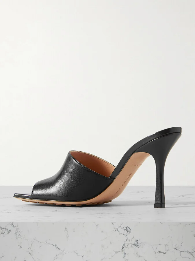 Bottega Veneta - Leather Mules - Black - Image 3