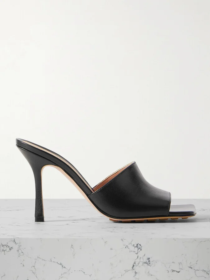 Bottega Veneta - Leather Mules - Black