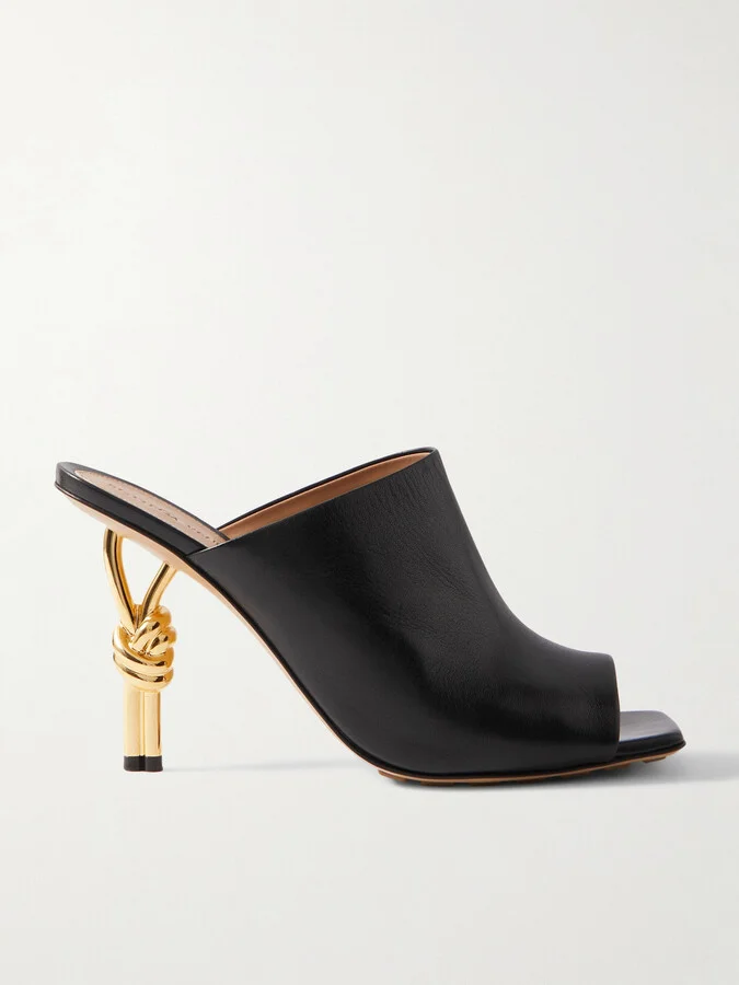 Bottega Veneta - Leather Mules - Black