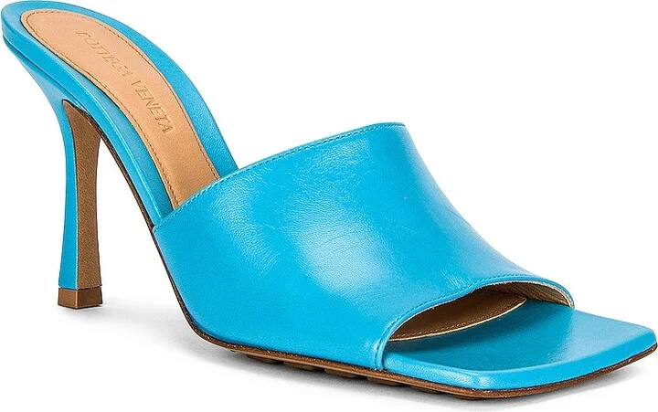 Bottega Veneta Leather Mules in Blue - Image 2