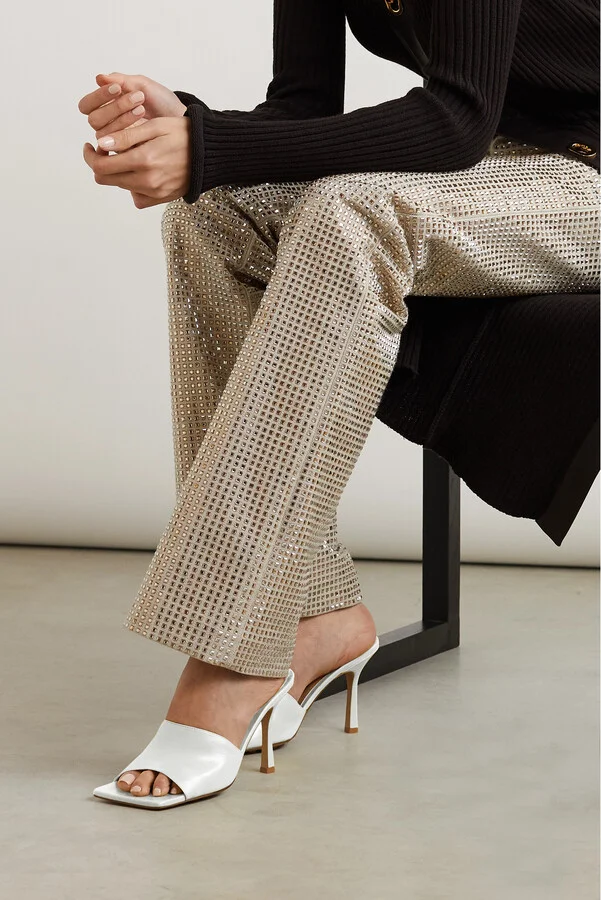 Bottega Veneta - Leather Mules - White - Image 2