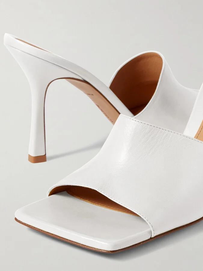 Bottega Veneta - Leather Mules - White - Image 5