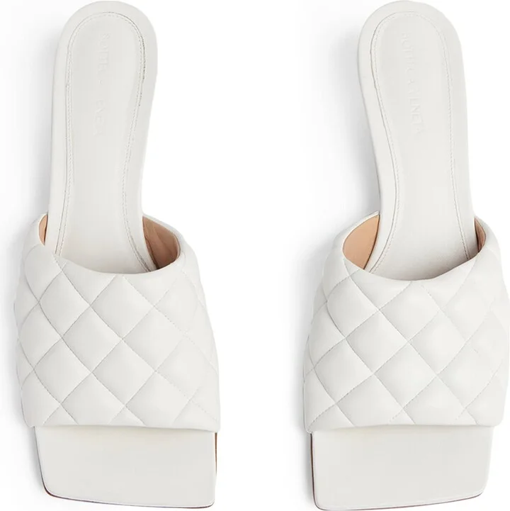 Bottega Veneta Leather Quilted Mules 45 - Image 3