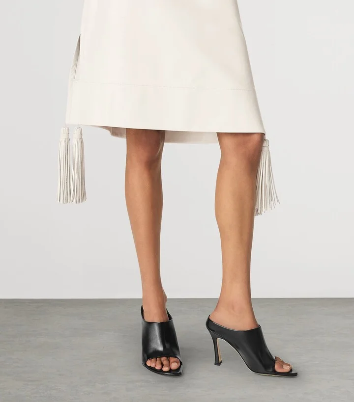 Bottega Veneta Leather Rana Mules 90 - Image 2