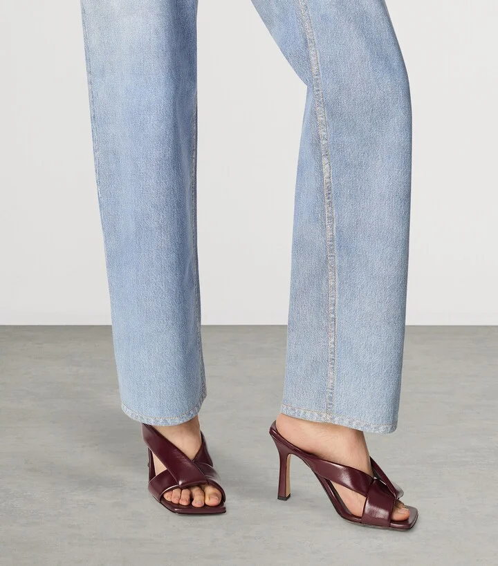 Bottega Veneta Leather Riva Mules 90 - Image 2