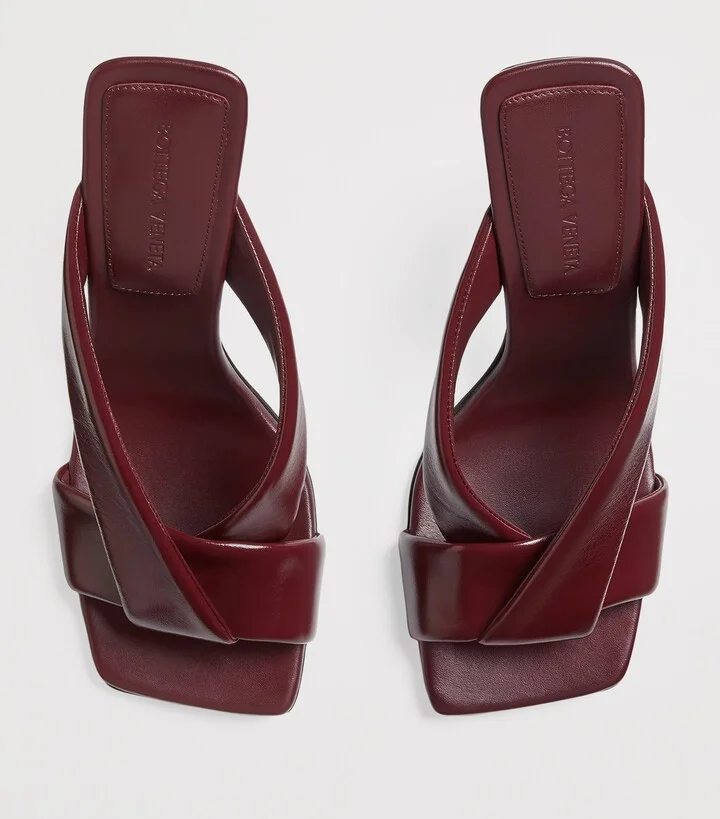 Bottega Veneta Leather Riva Mules 90 - Image 5