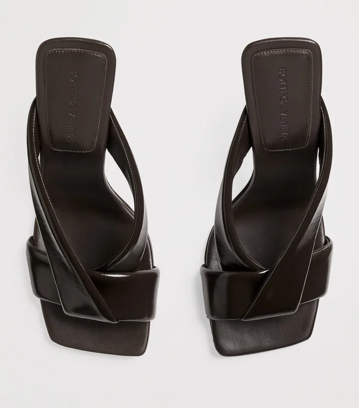 Bottega Veneta Leather Riva Mules 90 - Image 4