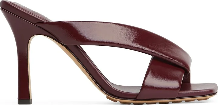 Bottega Veneta Leather Riva Mules 90