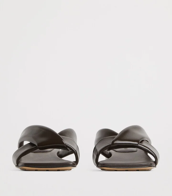 Bottega Veneta Leather Riva Mules - Image 3
