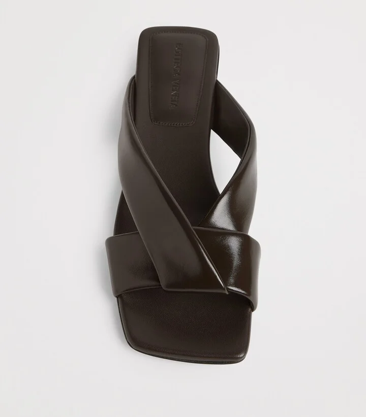 Bottega Veneta Leather Riva Mules - Image 6