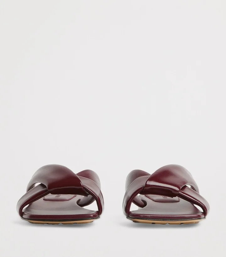 Bottega Veneta Leather Riva Mules - Image 3
