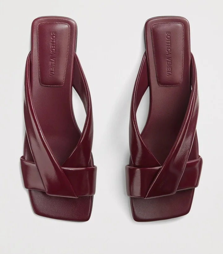 Bottega Veneta Leather Riva Mules - Image 6