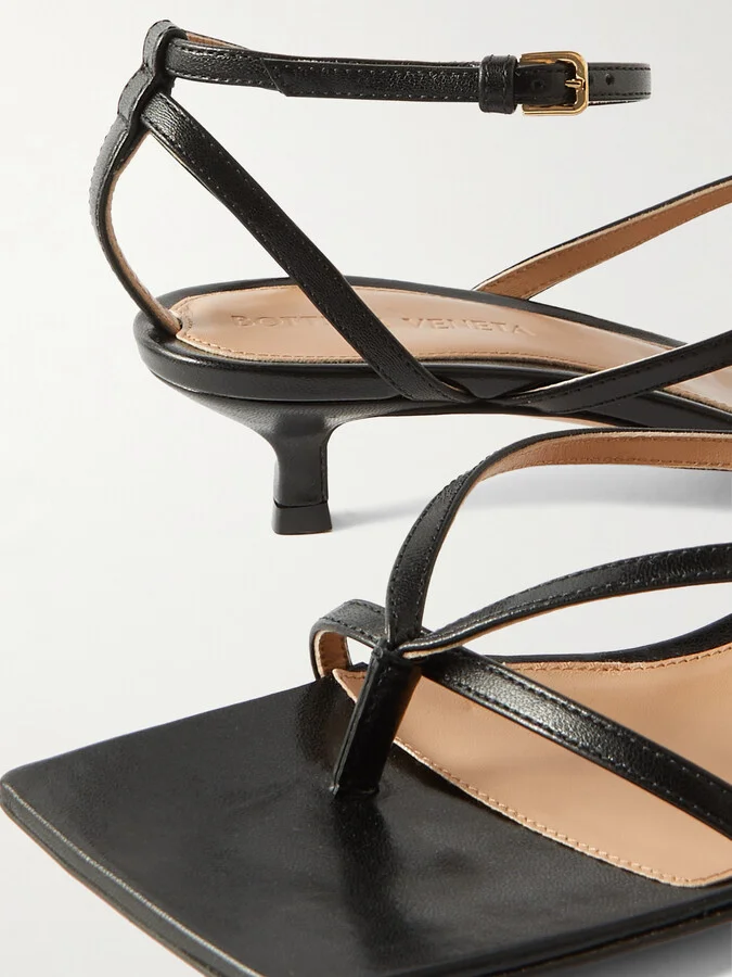 Bottega Veneta - Leather Sandals - Black - Image 4