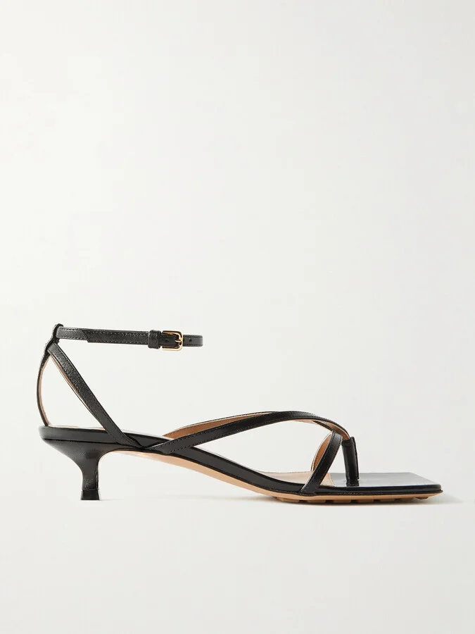 Bottega Veneta - Leather Sandals - Black