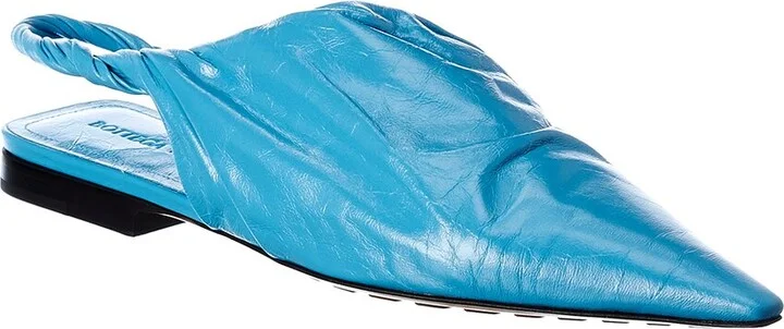 Bottega Veneta Leather Slingback Flat