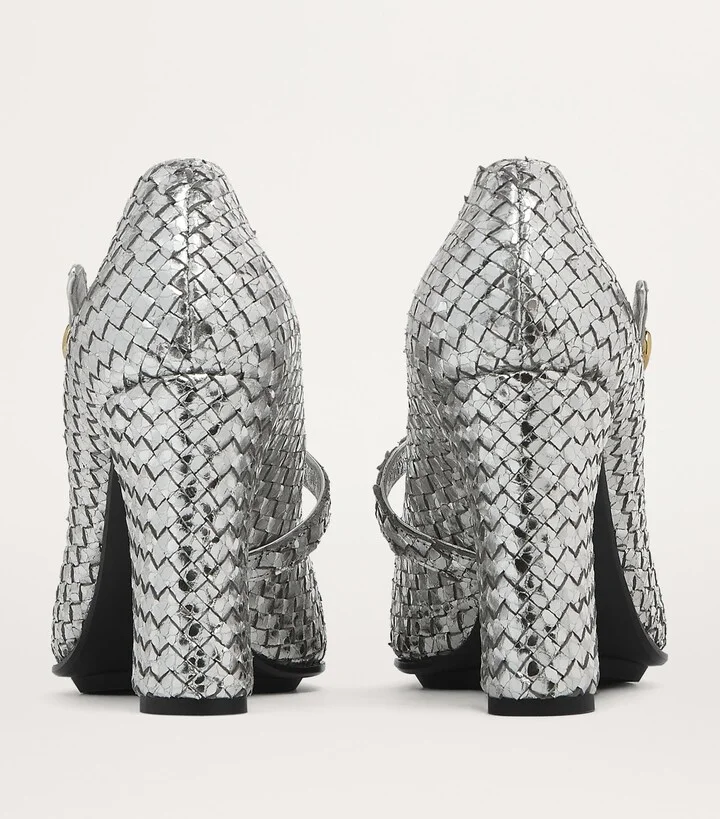 Bottega Veneta Leather Step Pumps 85 - Image 3