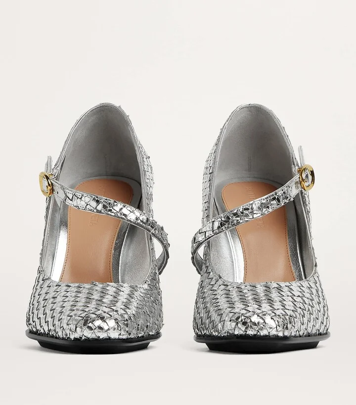 Bottega Veneta Leather Step Pumps 85 - Image 4