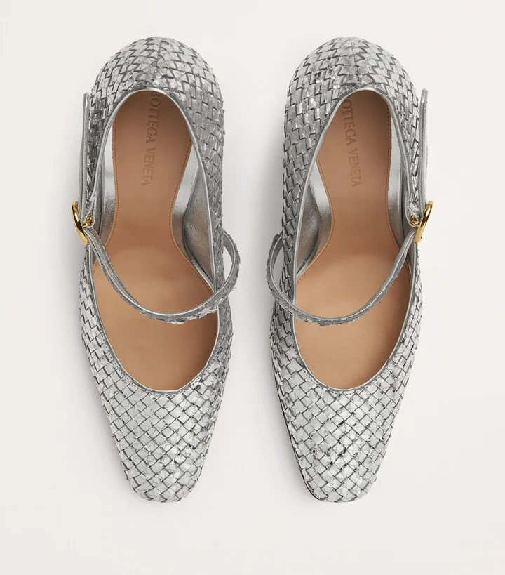 Bottega Veneta Leather Step Pumps 85 - Image 5