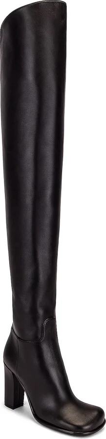 Bottega Veneta Leather Thigh High Boots in Black - Image 2